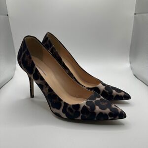 J.Crew Made in Italy Leopard Print Pointed Toe Pump Brown Animal Print Heels 6.5